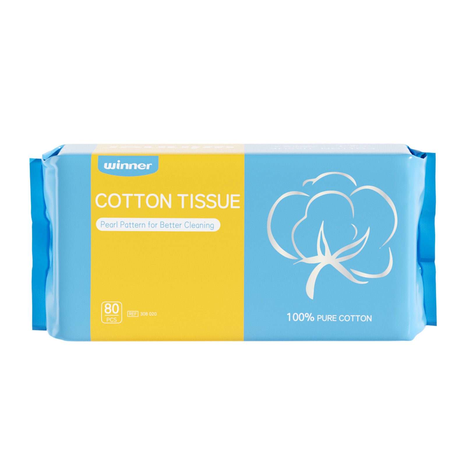 Winner Facial Tissue for Sensitive Skin, Makeup Wipes, Two-sided Texture, 480 Count