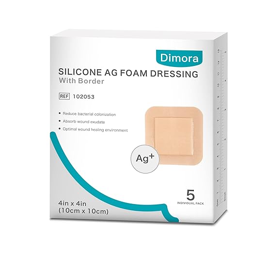 Dimora Silicone Foam Dressing With Border Adhesive Bedsore Bandages Foam Bandages for Pressure sores Bordered Foam Wound Dressing