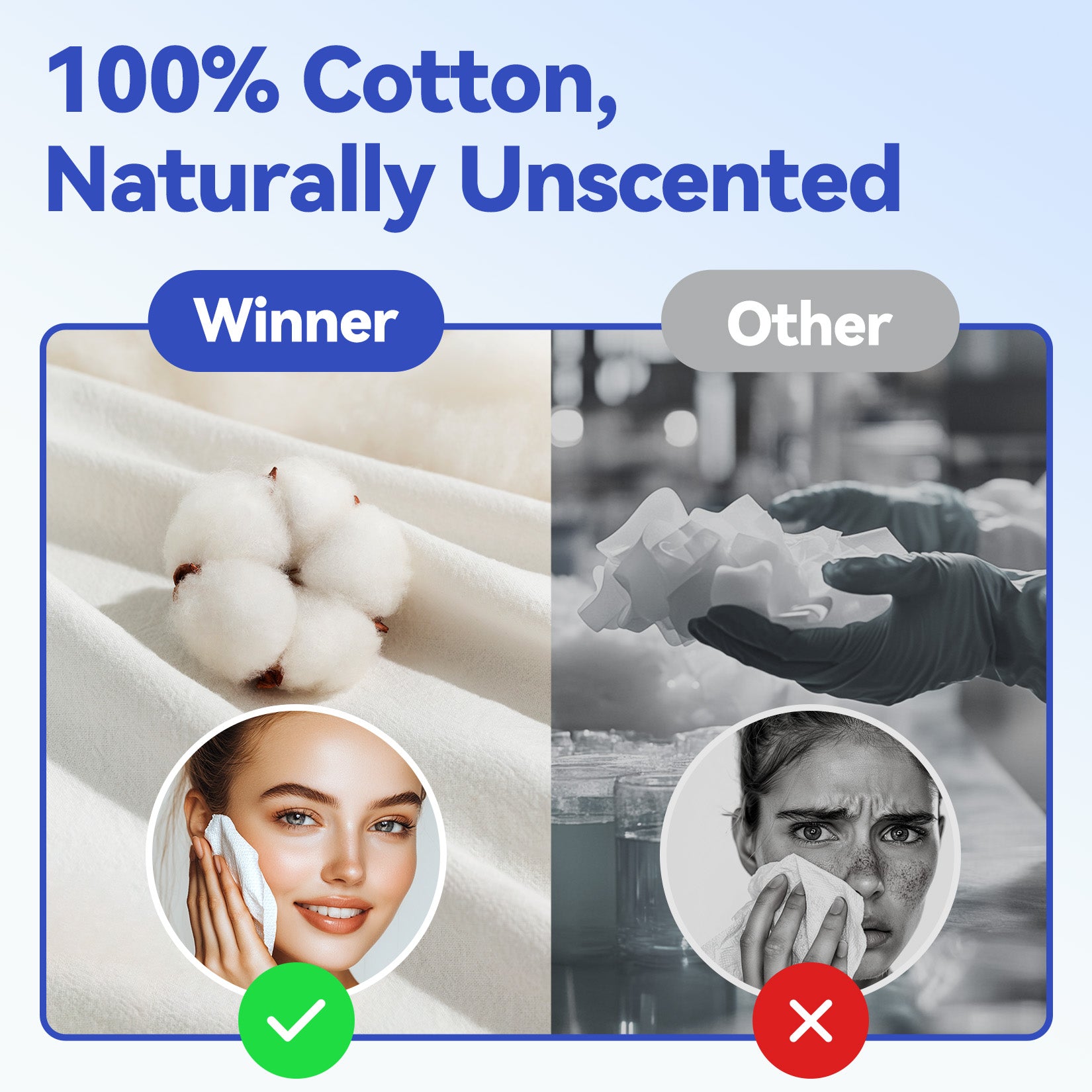 Winner Disposable Face Towel, Makeup Wipes, Skin-friendly, Larger Size, All Purpose