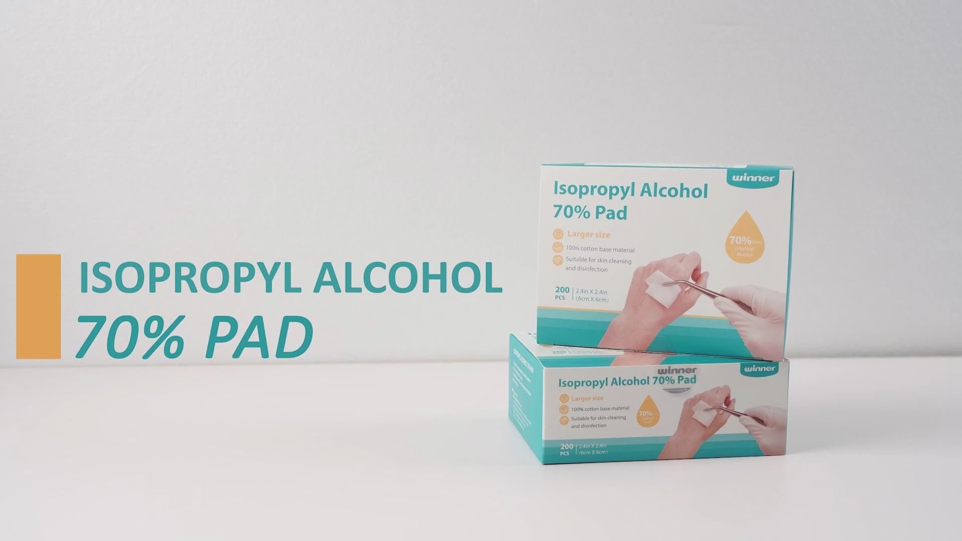 Winner Prep Pads, Alcohol Prep Pads Individually Wrapped, 4 Ply Alcohol Pads, 70% Isopropyl Alcohol Wipes, Essential for First Aid, Home and Laboratories