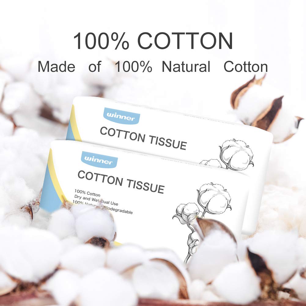 1 PACK 100 CT COTTON SQUARES 100% PURE COTTON SOFT & ABSORBENT LINT FREE