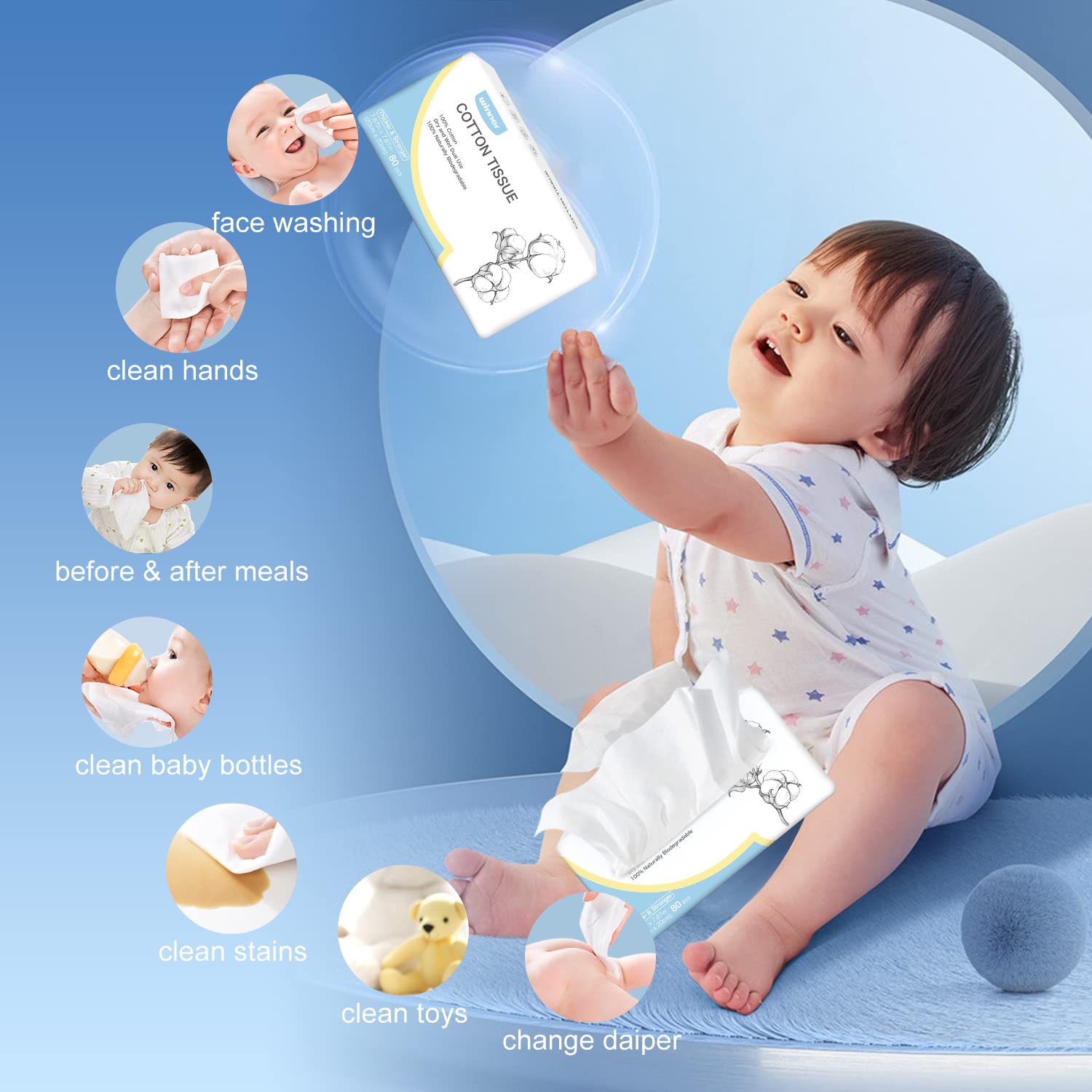 soft dry wipes for multiple uses